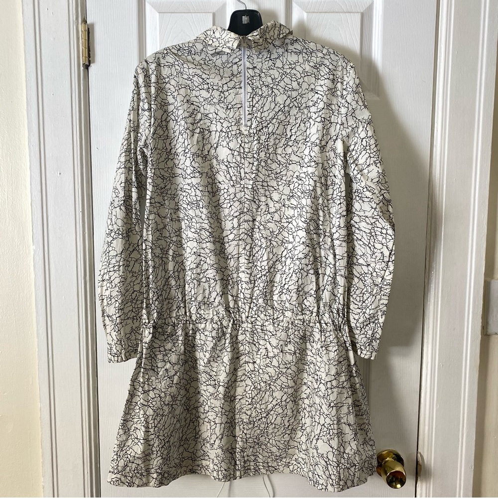 Long Sleeve Drop Waist Pocketed Tunic Dress - Picture 2 of 4